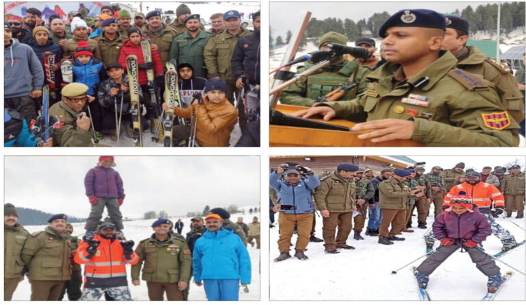 DIG NKR Baramulla organises Skiing course for students in Gulmarg