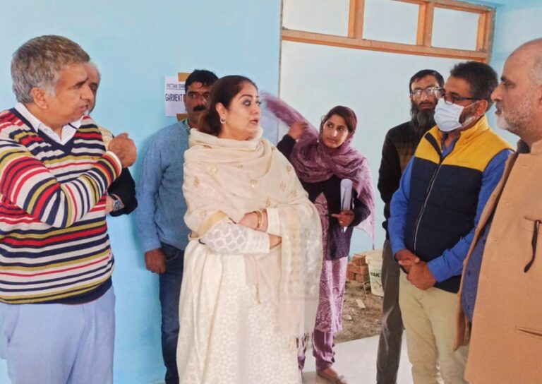 Dr. Hina Shafi Bhat Presides Awareness camp at the CFC of Pattan Embroidery Cluster Tilgam, Takes Stock of Ongoing Works