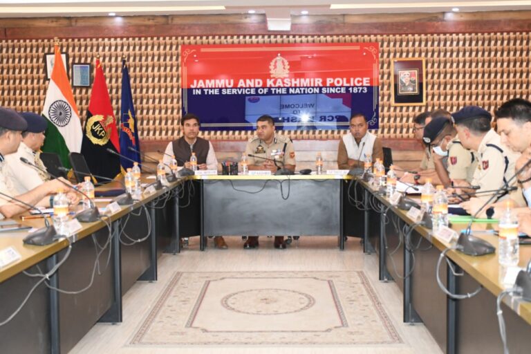 IGP Kashmir alongwith Div Com Kashmir held meeting at PCR Kashmir