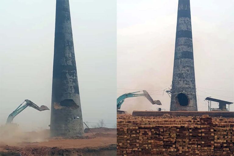 District Admin Budgam Continues Crackdown on Illegal Brick Kilns; Three Units Demolished in Chadoora