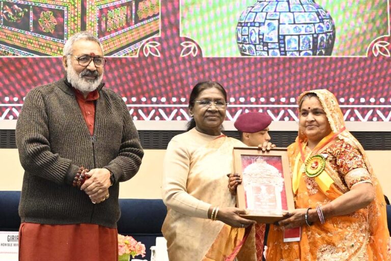 President Of India Presents National Handicrafts Awards For The Years 2023 And 2024