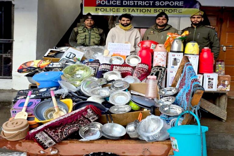 Police Solves Burglary Case Within 24 Hours In Sopore, Accused Arrested
