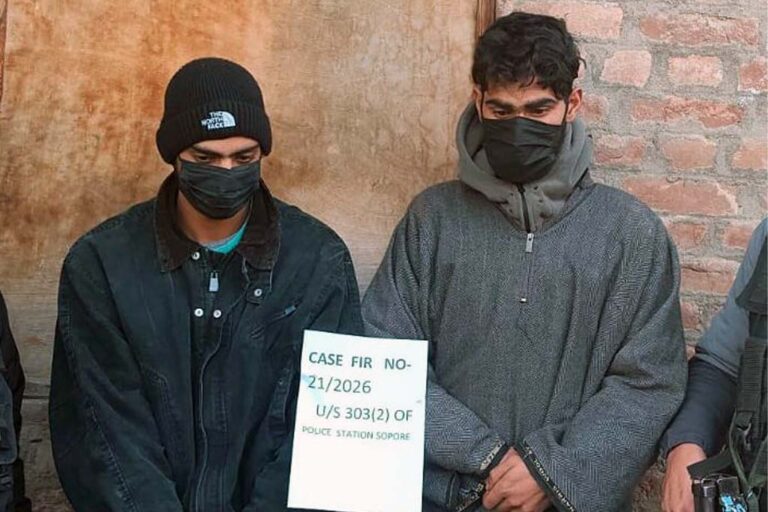 Police Solves Theft Case In Sopore; 2 Accused Arrested